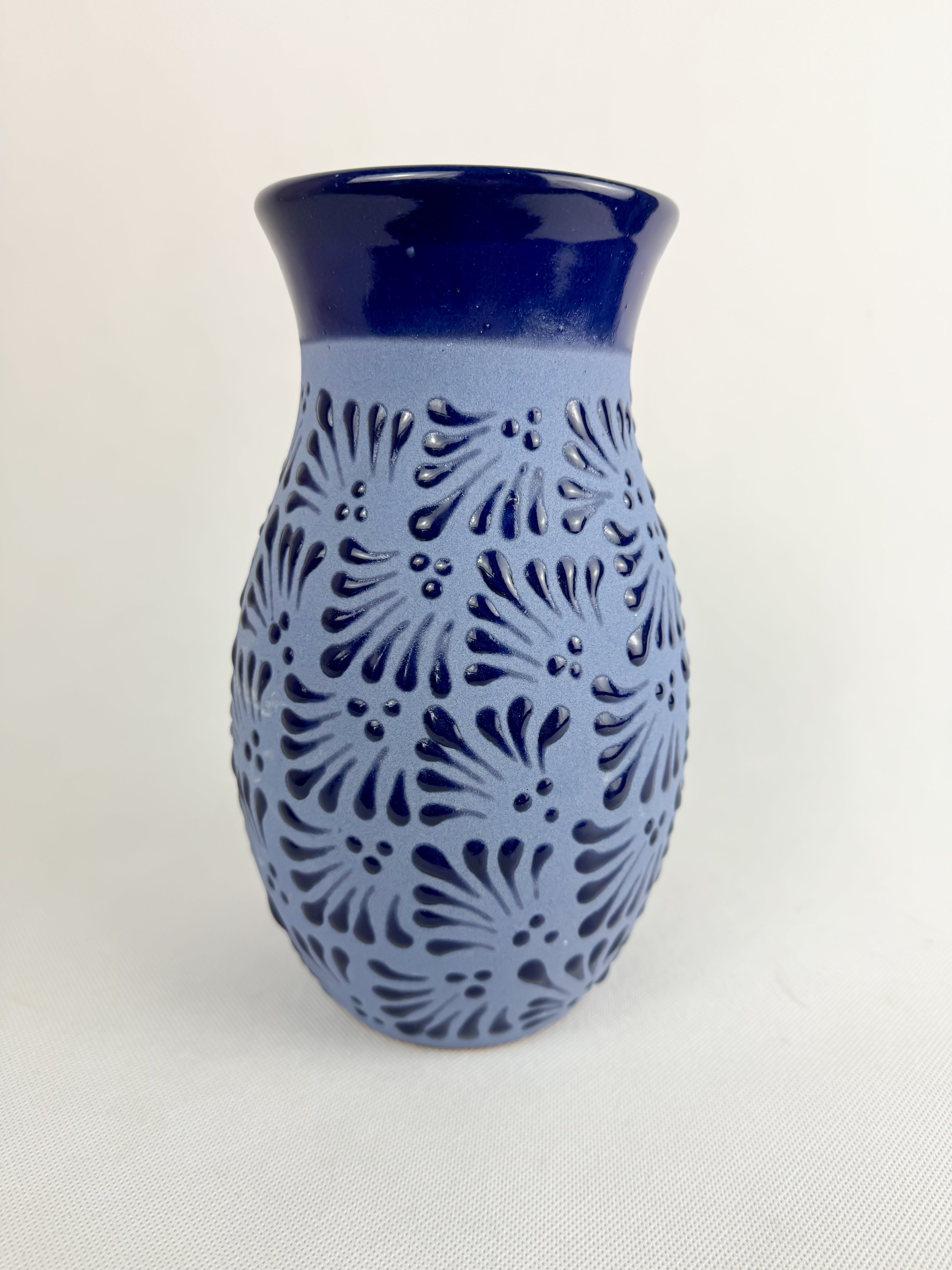 Talavera Style Flower Vase 9 Inch - Engobe Florero