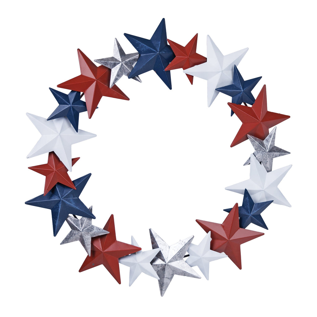 Rustic Americana Star Wreath 18"
