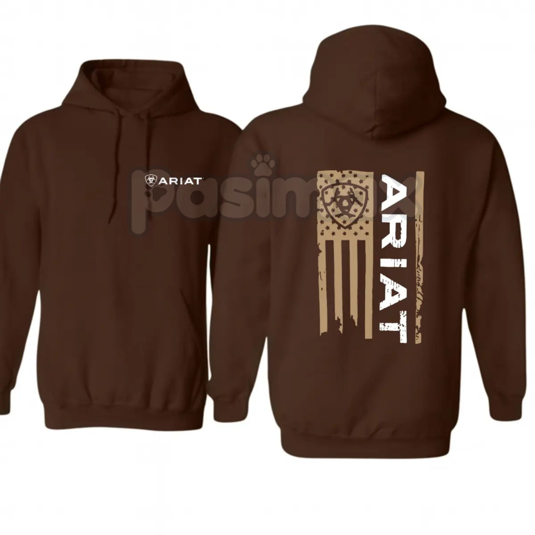 Ariat Flag Hoodie – Western Lifestyle Apparel Pullover, Classic Cowboy Style & American Flag Graphic, Unisex