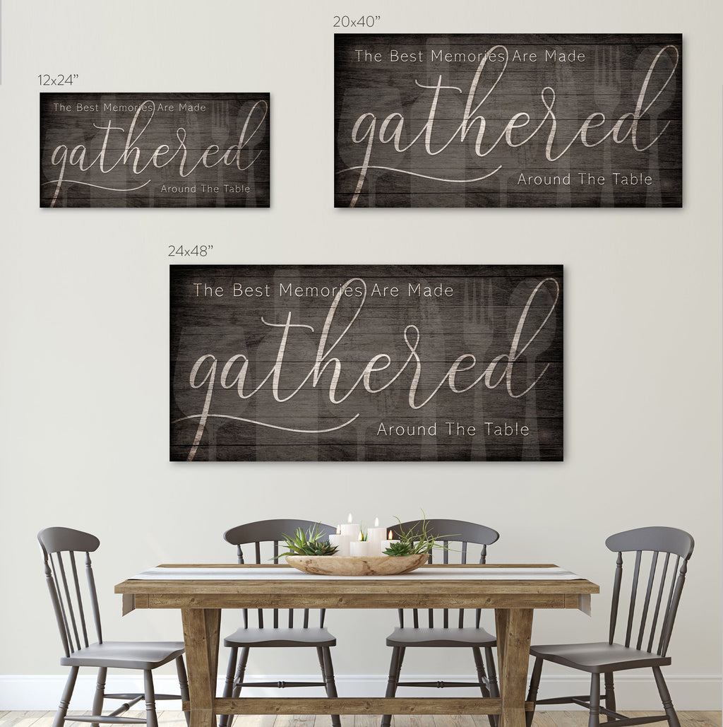 The Best Memories are Made Gathered Around the Table Sign