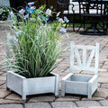 Set of 2 Rustic Garden Chair Planters