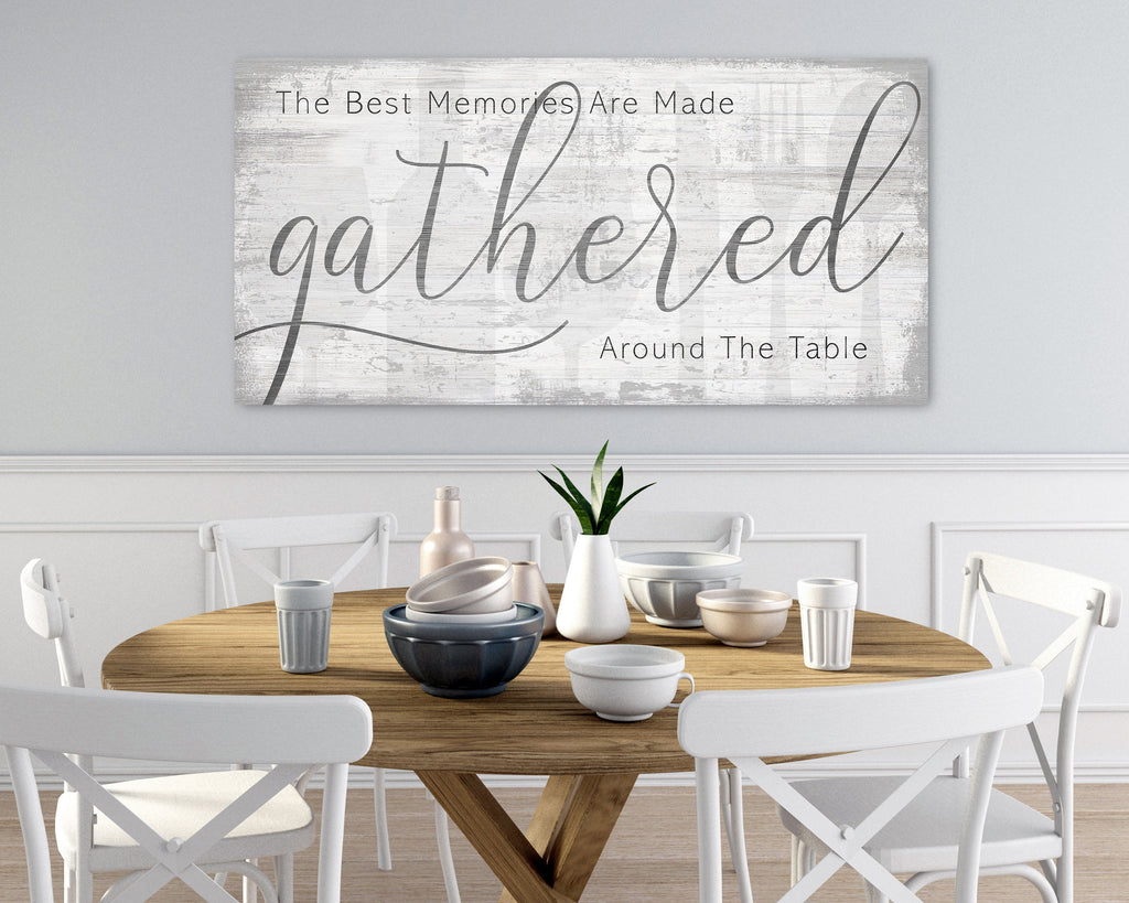 The Best Memories are Made Gathered Around the Table Sign