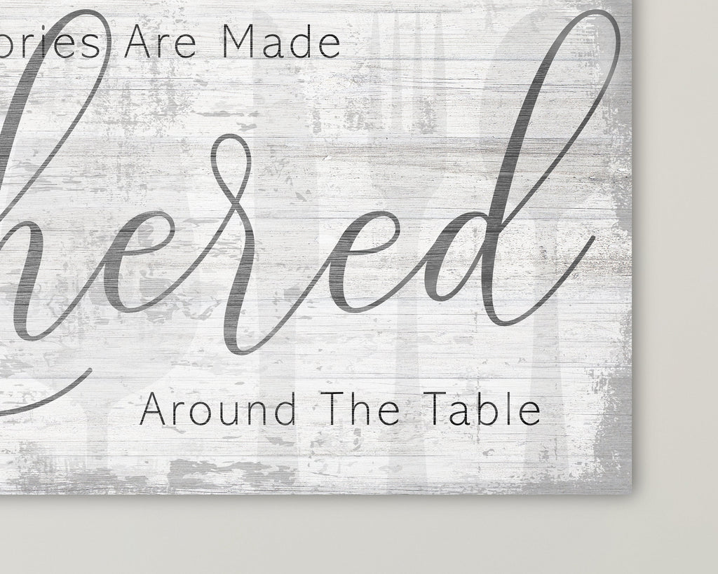 The Best Memories are Made Gathered Around the Table Sign