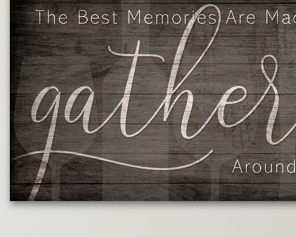The Best Memories are Made Gathered Around the Table Sign