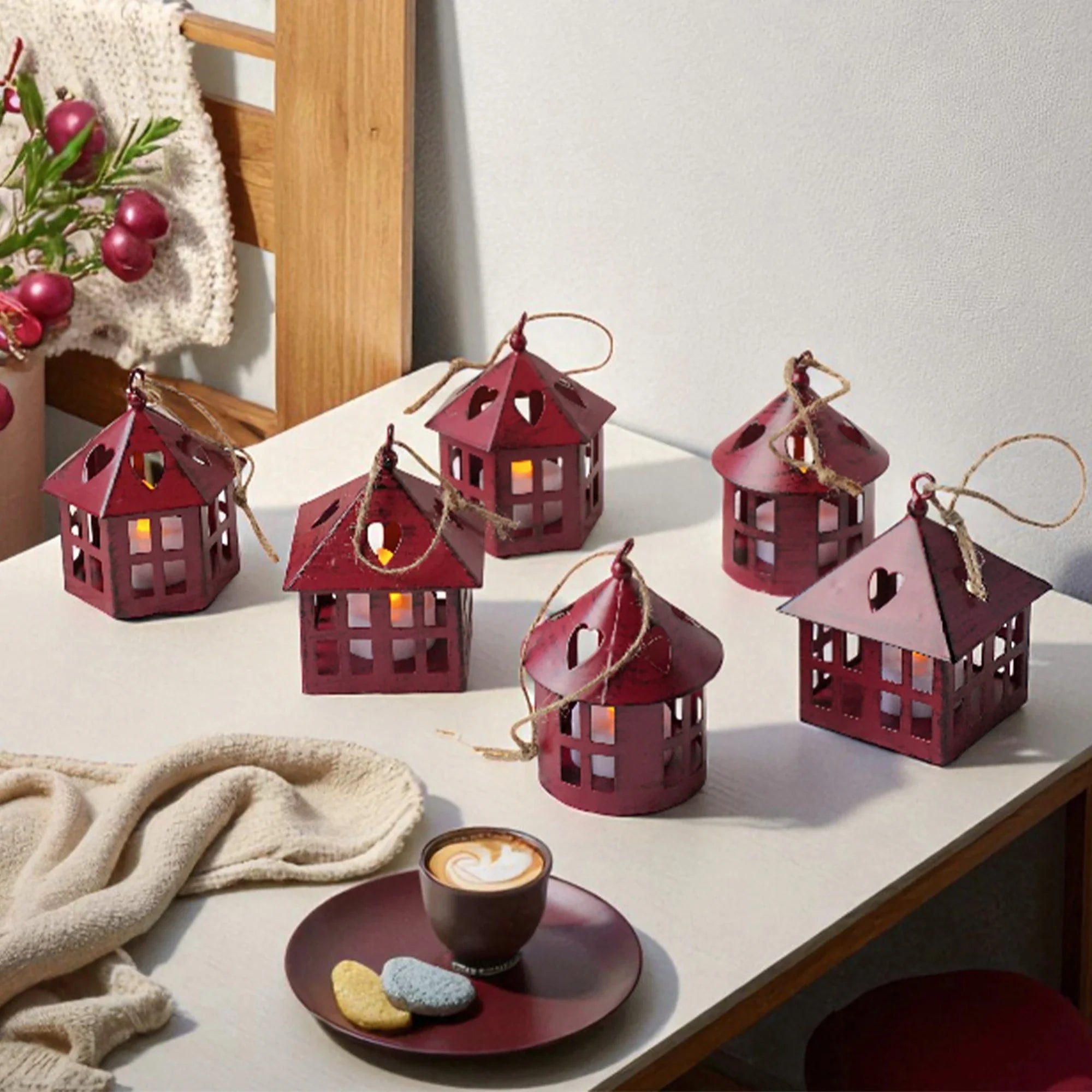 6 Pcs Small Candle Lanterns