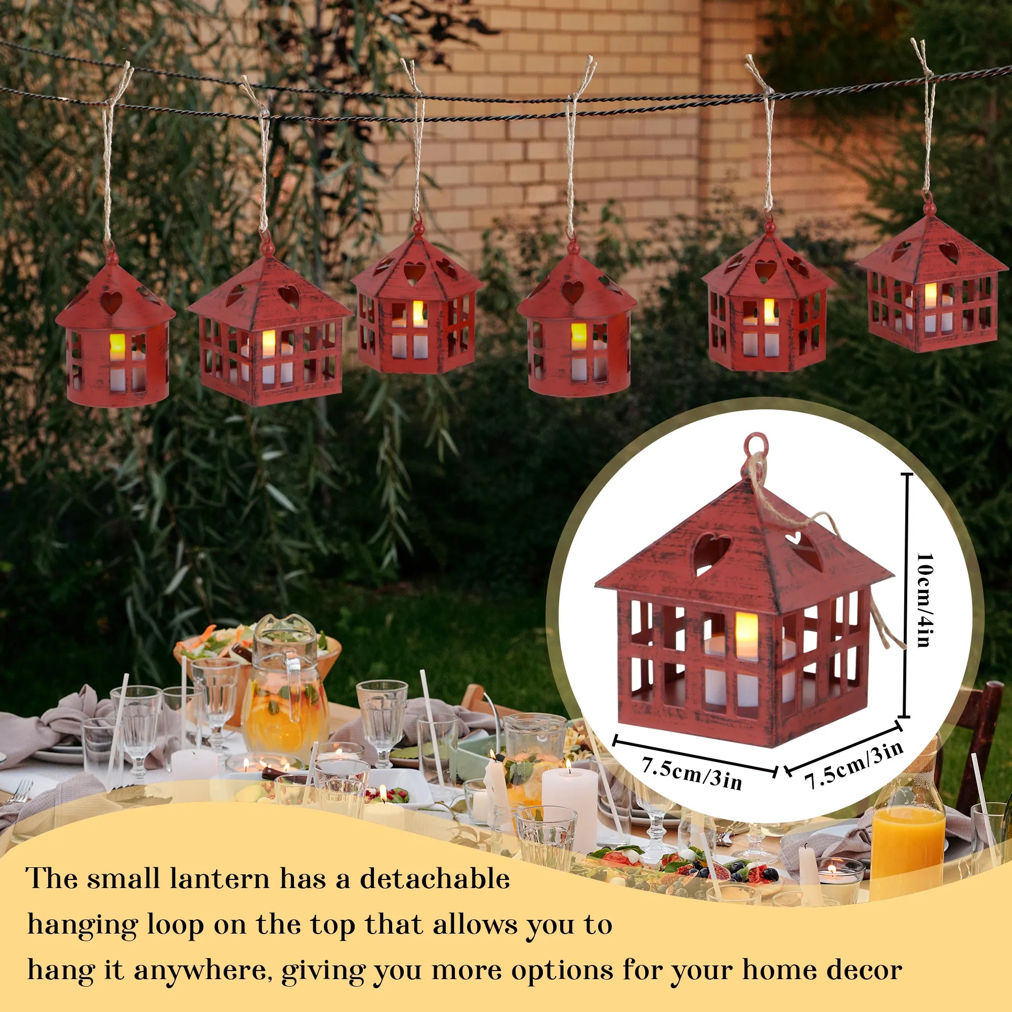 6 Pcs Small Candle Lanterns