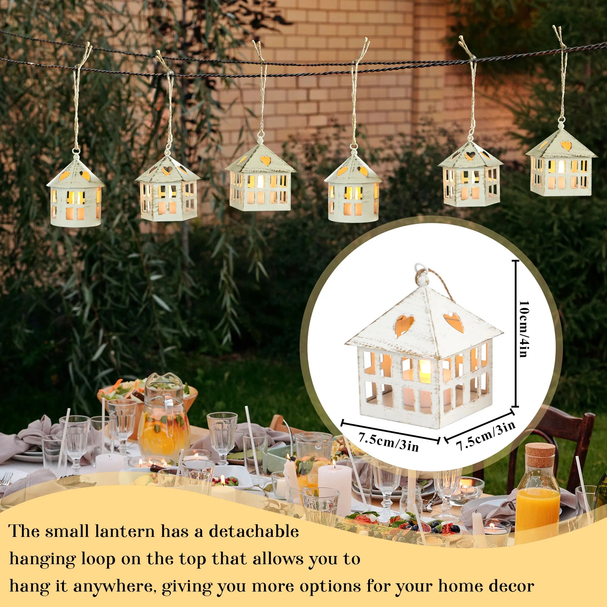 6 Pcs Small Candle Lanterns