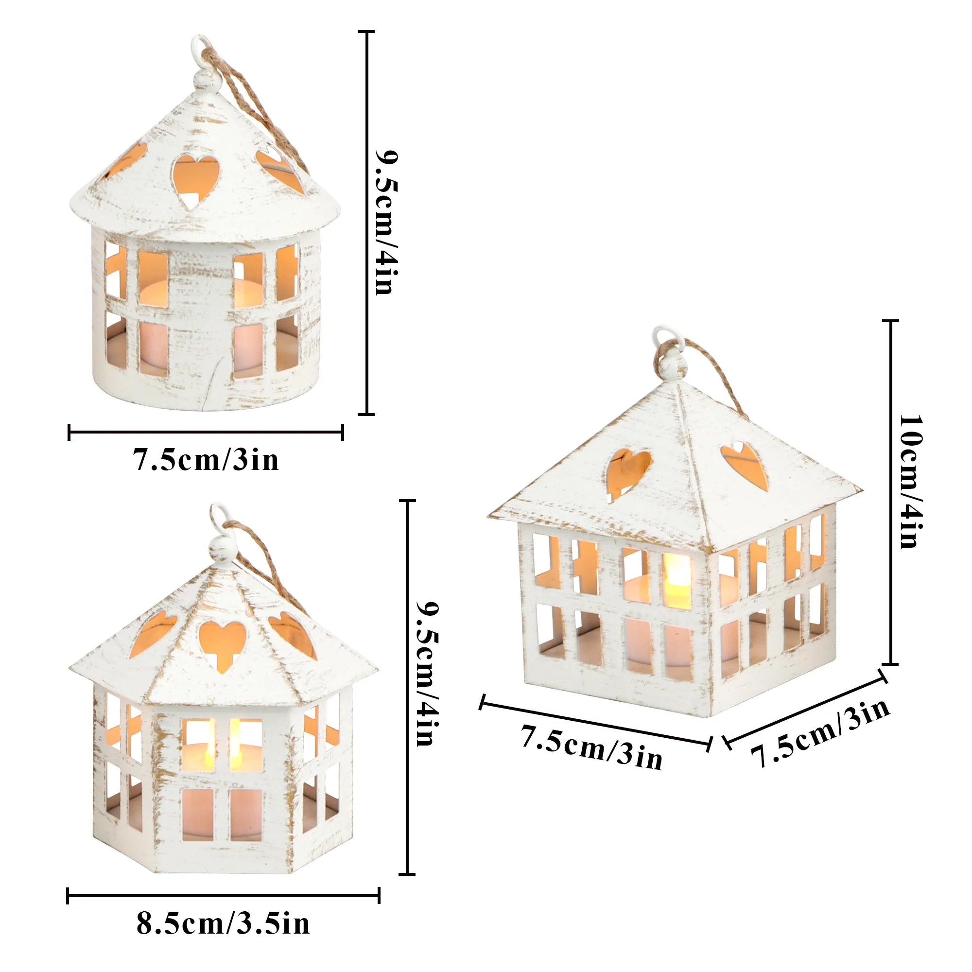 6 Pcs Small Candle Lanterns