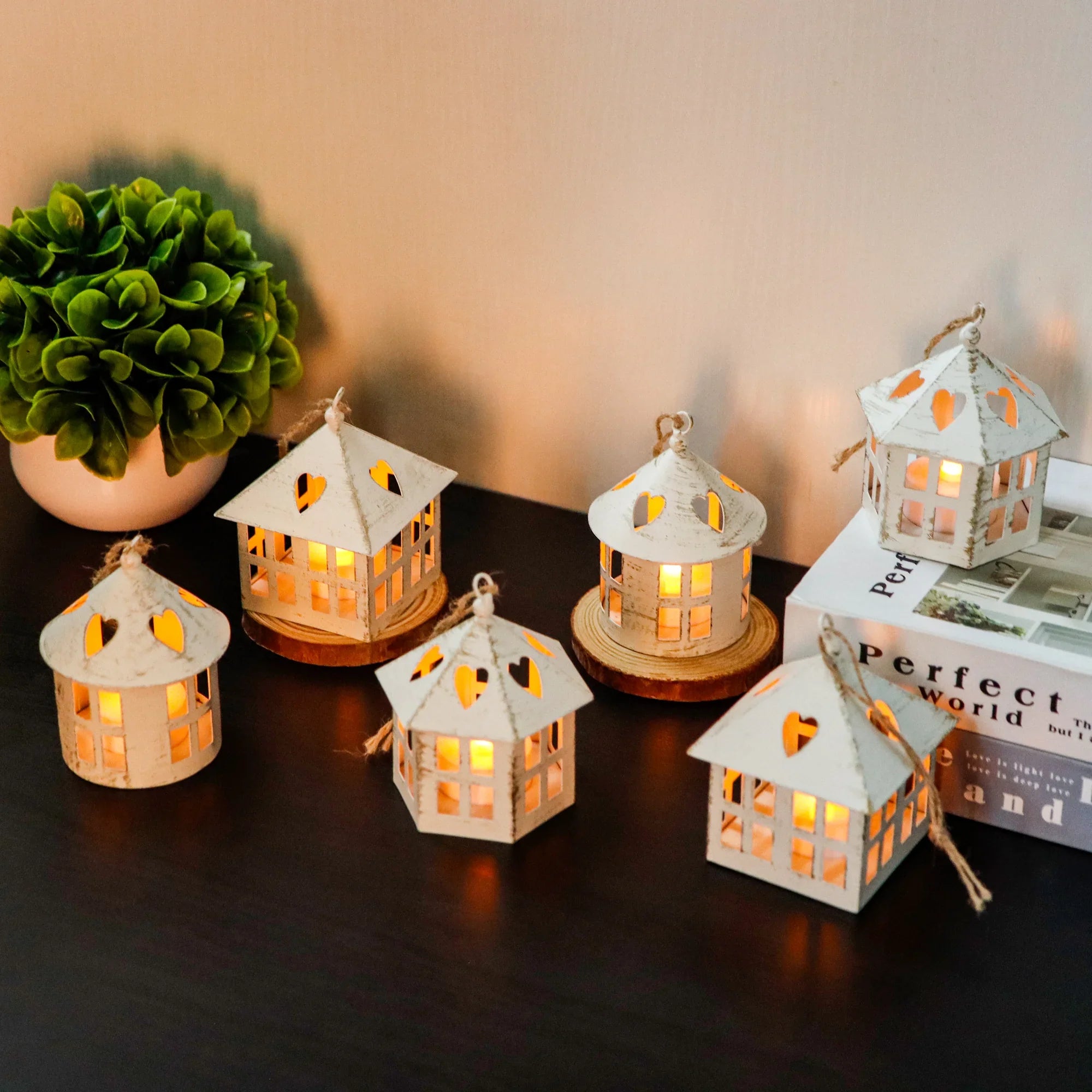 6 Pcs Small Candle Lanterns
