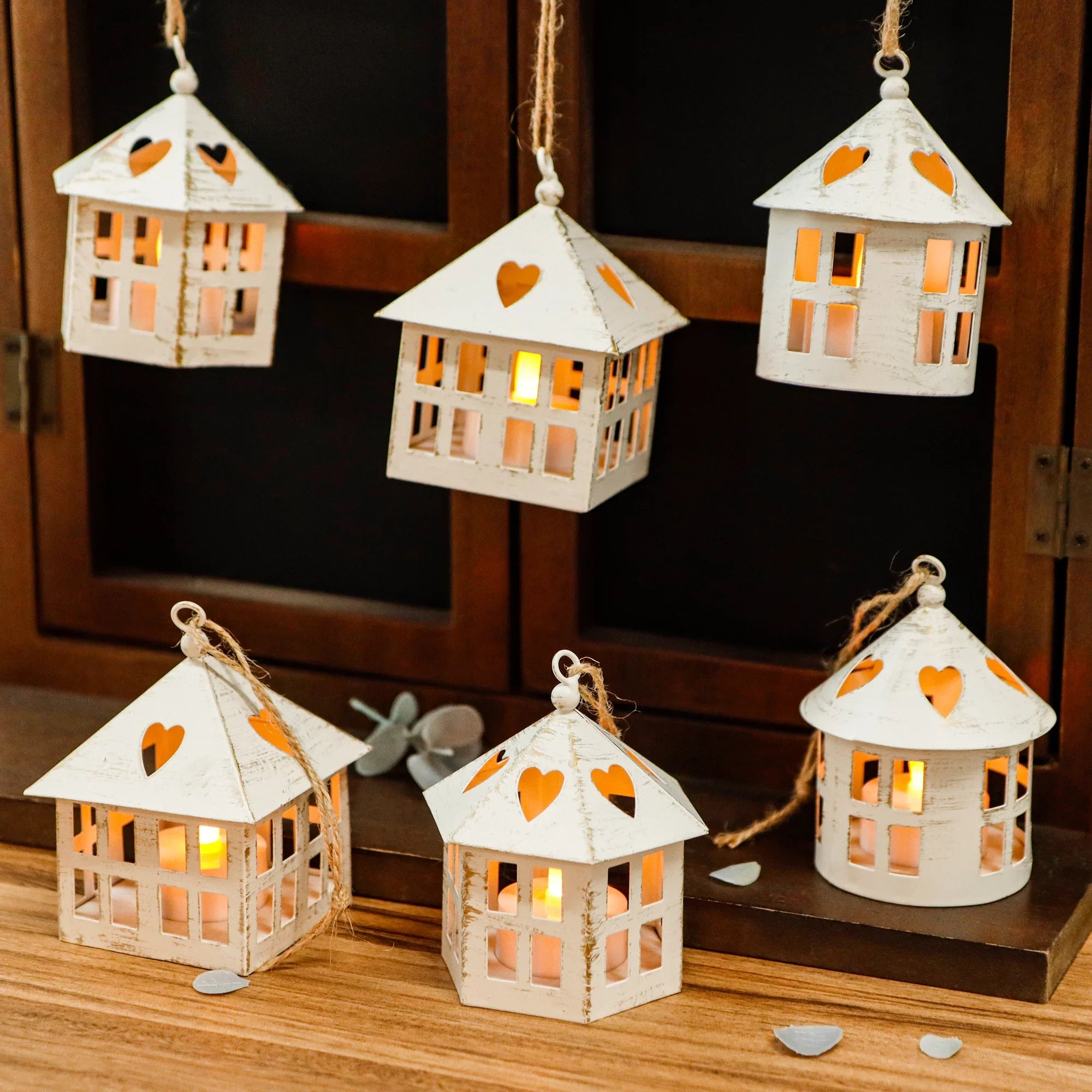 6 Pcs Small Candle Lanterns
